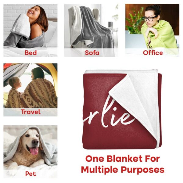 Custom Upload Your Photo Blanket For Dog Lovers - Personalized Photo Pet Blanket - Image 5