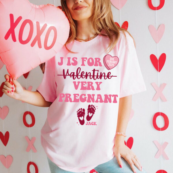 Custom Valentine's Day Pregnancy Announcement Shirt, Valentine Baby Announcement, Valentine Baby Shower - Personalized Valentine Pregnancy Shirt