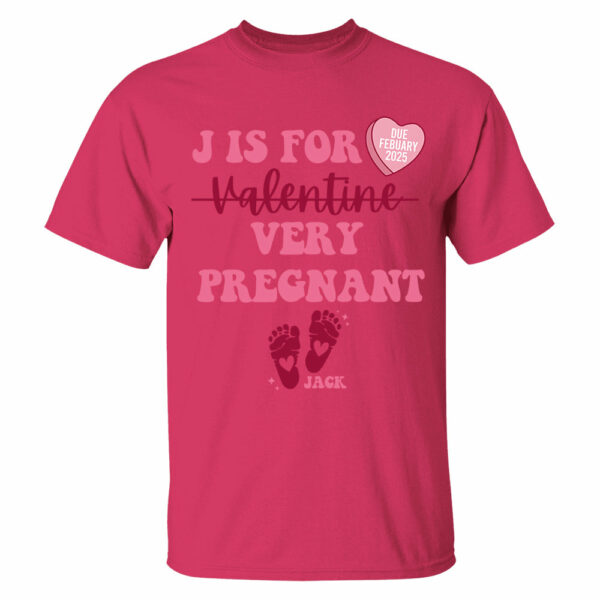 Custom Valentine's Day Pregnancy Announcement Shirt, Valentine Baby Announcement, Valentine Baby Shower - Personalized Valentine Pregnancy Shirt - Image 9