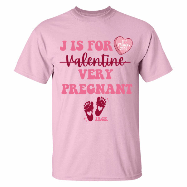 Custom Valentine's Day Pregnancy Announcement Shirt, Valentine Baby Announcement, Valentine Baby Shower - Personalized Valentine Pregnancy Shirt - Image 5