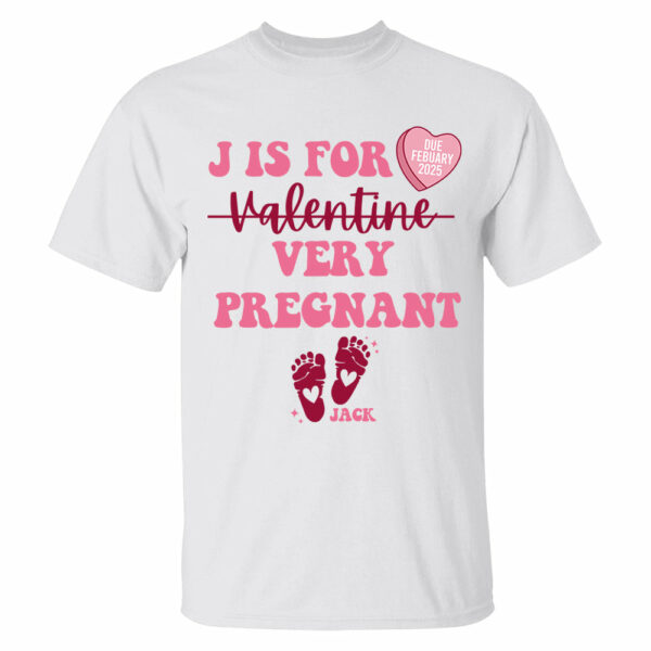 Custom Valentine's Day Pregnancy Announcement Shirt, Valentine Baby Announcement, Valentine Baby Shower - Personalized Valentine Pregnancy Shirt - Image 2