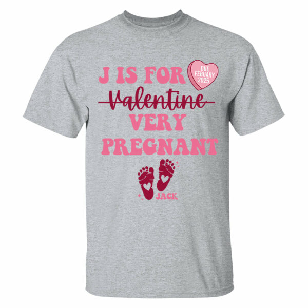 Custom Valentine's Day Pregnancy Announcement Shirt, Valentine Baby Announcement, Valentine Baby Shower - Personalized Valentine Pregnancy Shirt - Image 4
