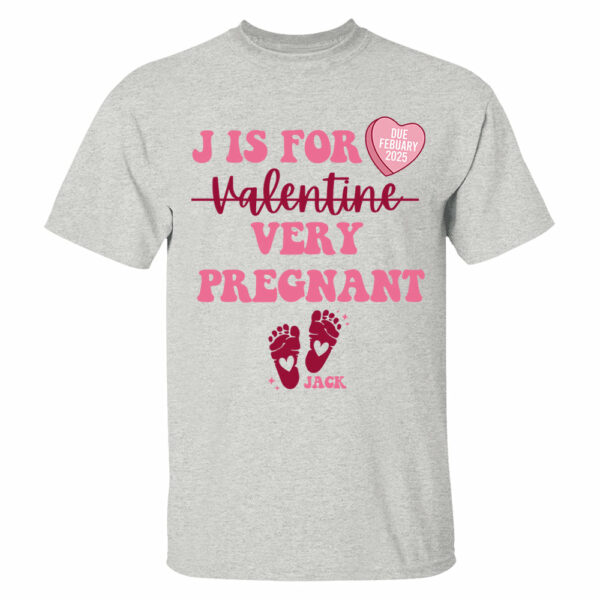 Custom Valentine's Day Pregnancy Announcement Shirt, Valentine Baby Announcement, Valentine Baby Shower - Personalized Valentine Pregnancy Shirt - Image 3