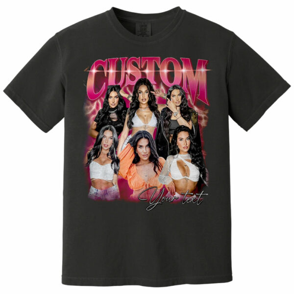 Custom Vintage Bootleg Rap Photo Tee Personalized Unisex T-shirt Gift for Girlfriend & Boyfriend - Image 4