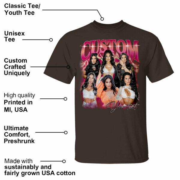 Custom Vintage Bootleg Rap Photo Tee Personalized Unisex T-shirt Gift for Girlfriend & Boyfriend - Image 16