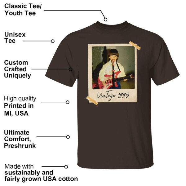 Custom Vintage Photo And Year, Custom Shirt With Picture Personalized 30th Birthday Gift Vintage 30th Birthday Party Vintage Est 1995 Shirt - Image 3