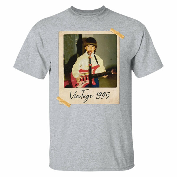 Custom Vintage Photo And Year, Custom Shirt With Picture Personalized 30th Birthday Gift Vintage 30th Birthday Party Vintage Est 1995 Shirt - Image 11