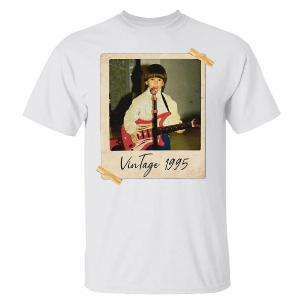 Custom Vintage Photo And Year, Custom Shirt With Picture Personalized 30th Birthday Gift Vintage 30th Birthday Party Vintage Est 1995 Shirt - Image 9