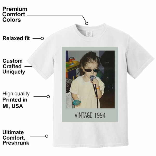 Custom Vintage Photo Shirt, 30Th Birthday Gifts For Women,1994 Birthday Shirt, 30Th Birthday Gift For Him, 30Th Birthday Present - Image 2