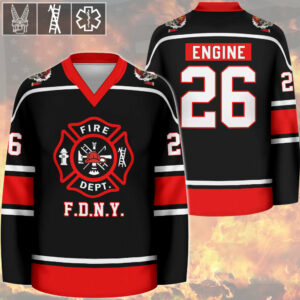 Custom Your Departments Hockey Jerseys Gift For Firefighter K1702