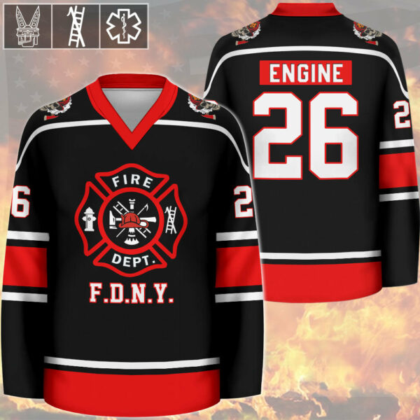 Custom Your Departments Hockey Jerseys Gift For Firefighter K1702