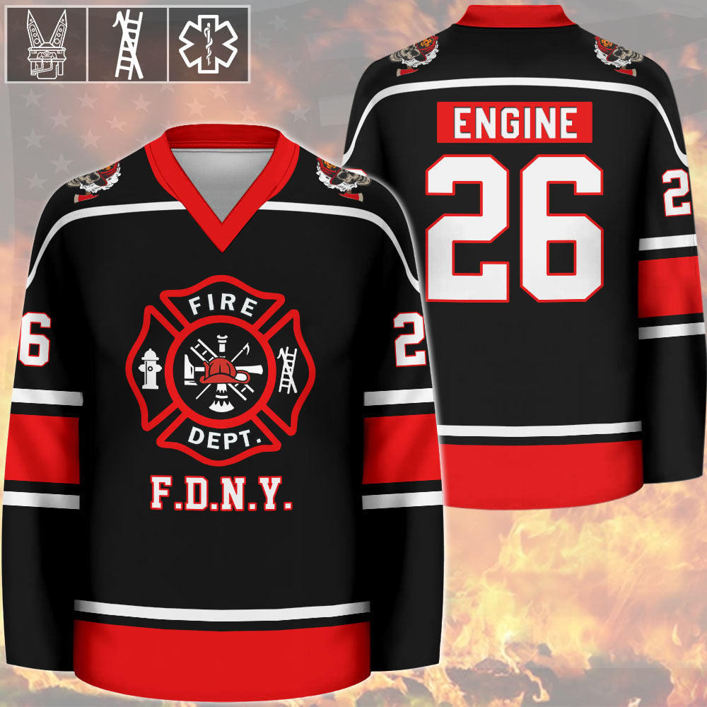 Custom Your Departments Hockey Jerseys Gift For Firefighter K1702