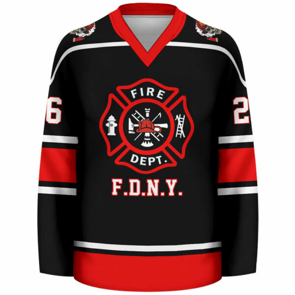Custom Your Departments Hockey Jerseys Gift For Firefighter K1702 - Image 3