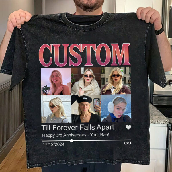 Custom Your Own Bootleg Rap Tee Shirts, Custom Your Text Vintage Shirt, Custom Photo Couple Shirt, Custom Graphic Tees, Christmas Birthday Gifts, Gifts For Couples, Valentine Gifts - Image 7