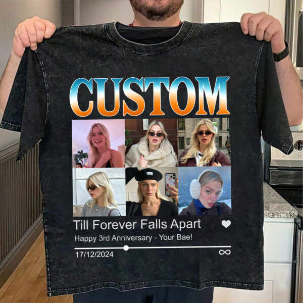 Custom Your Own Bootleg Rap Tee Shirts, Custom Your Text Vintage Shirt, Custom Photo Couple Shirt, Custom Graphic Tees, Christmas Birthday Gifts, Gifts For Couples, Valentine Gifts - Image 6