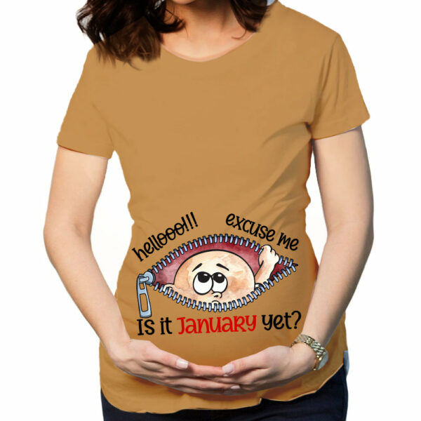 Customizable Months Baby Boy Peeking Bump Black Maternity Shirt - Image 11