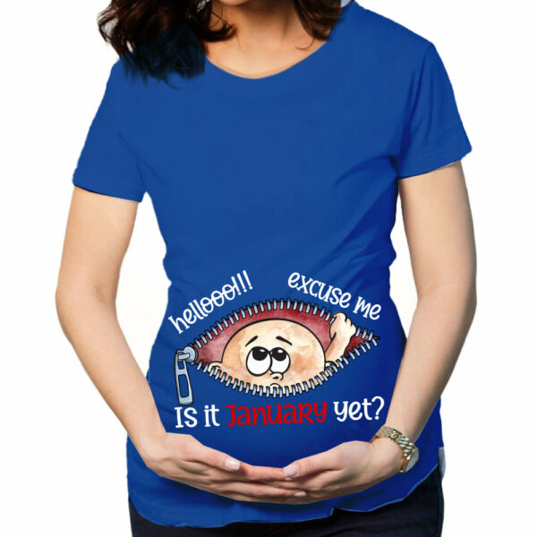 Customizable Months Baby Boy Peeking Bump Black Maternity Shirt - Image 7