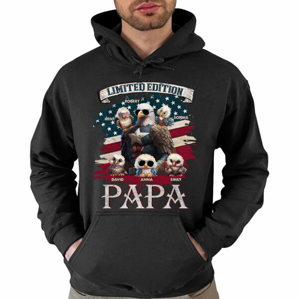 Customized Nickname Limited Edition Grandpa American Flag Eagle Shirt - Image 4