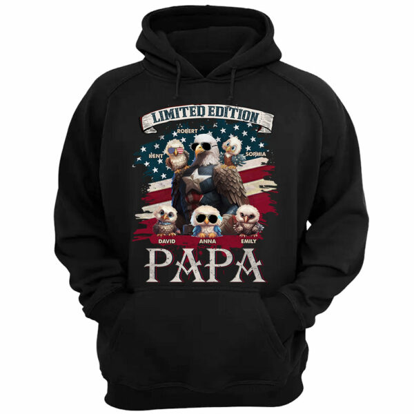 Customized Nickname Limited Edition Grandpa American Flag Eagle Shirt - Image 3