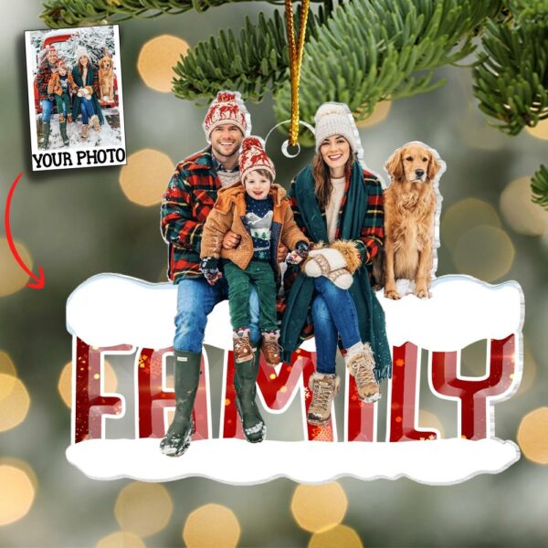 Customized Photo Ornament - Personalized Photo Mica Ornament - Christmas Gift For Family Members - Image 2
