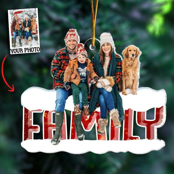 Customized Photo Ornament - Personalized Photo Mica Ornament - Christmas Gift For Family Members - Image 3