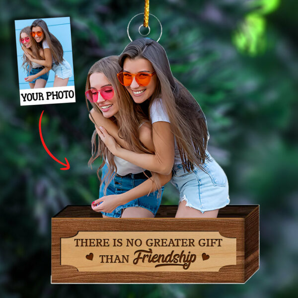 Customized Photo Ornament Friends - Personalized Photo Mica Ornament - Christmas Gift For Friends, Besties - Image 4