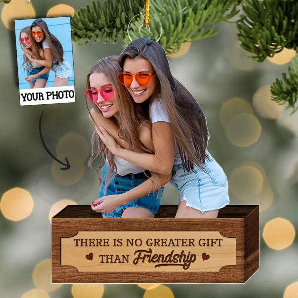 Customized Photo Ornament Friends - Personalized Photo Mica Ornament - Christmas Gift For Friends, Besties - Image 3