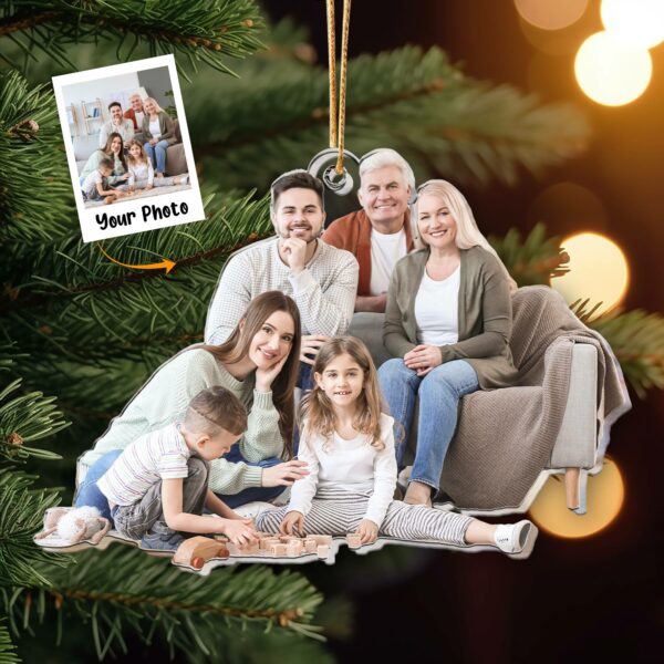 Customized Your Photo Ornament - Personalized Photo Mica Ornament - Christmas Gift For Family Members - Image 2