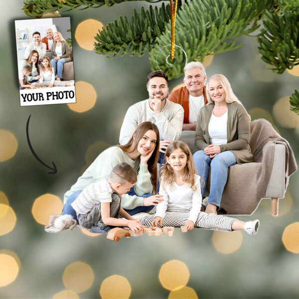 Customized Your Photo Ornament, Personalized Photo Ornament Acrylic, Christmas Gifts For Family Member Funny Christmas Ornament - Image 2