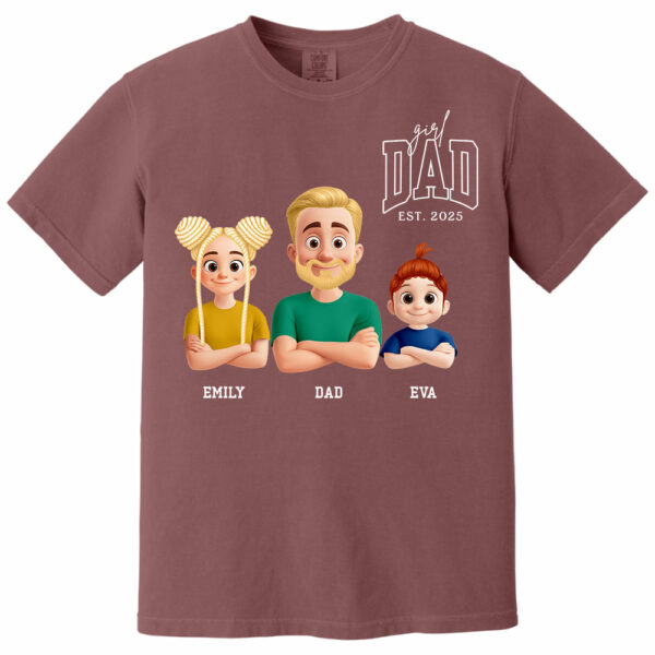 Dad Est Year Shirt, Fathers Day Gifts from Daughter, Dad of Girls Tee, Birthday Gift for Daddy, New Dad Gift Idea, Matching Dad & Daughter - Image 11