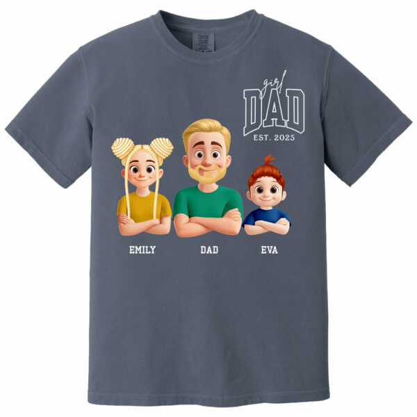 Dad Est Year Shirt, Fathers Day Gifts from Daughter, Dad of Girls Tee, Birthday Gift for Daddy, New Dad Gift Idea, Matching Dad & Daughter - Image 10
