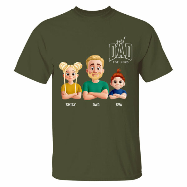 Dad Est Year Shirt, Fathers Day Gifts from Daughter, Dad of Girls Tee, Birthday Gift for Daddy, New Dad Gift Idea, Matching Dad & Daughter - Image 6
