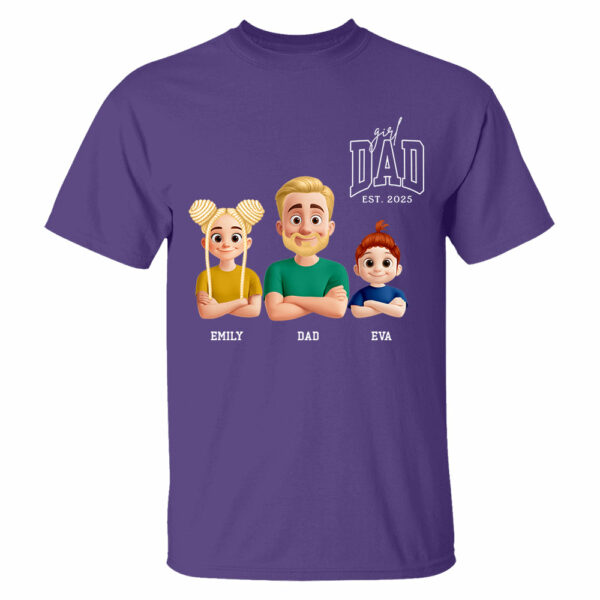 Dad Est Year Shirt, Fathers Day Gifts from Daughter, Dad of Girls Tee, Birthday Gift for Daddy, New Dad Gift Idea, Matching Dad & Daughter - Image 5