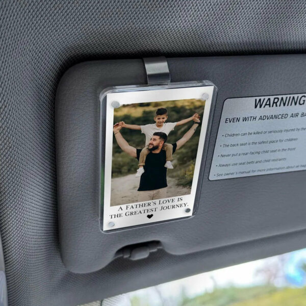 Dad Gifts Custom Photo Car Visor Clip Personalized Father's Day Gift for Him Unique Gift for Dad from Son or Daughter Sentimental Keepsake