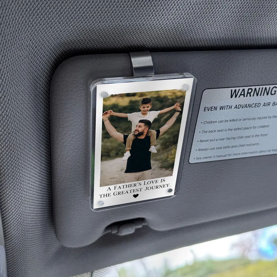 Dad Gifts Custom Photo Car Visor Clip Personalized Father's Day Gift for Him Unique Gift for Dad from Son or Daughter Sentimental Keepsake