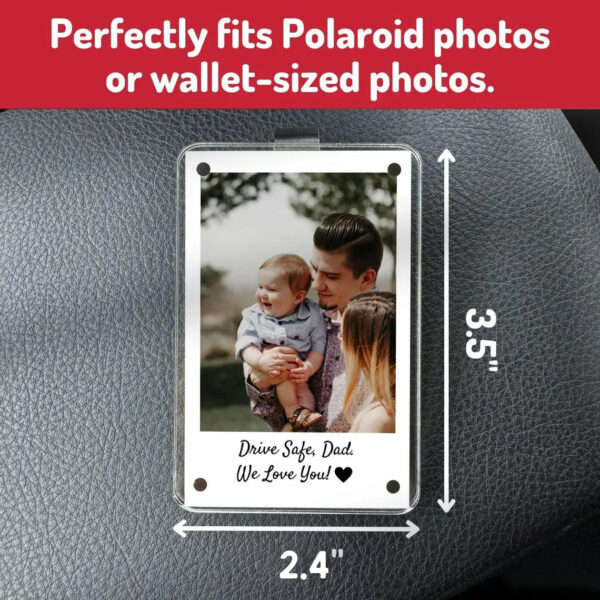 Dad Gifts Custom Photo Car Visor Clip Personalized Father's Day Gift for Him Unique Gift for Dad from Son or Daughter Sentimental Keepsake - Image 4