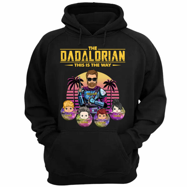 Dadalorian This Is The Way - Personalized Shirt Custom Nickname With Kids Gift For Dad Mom - Image 3