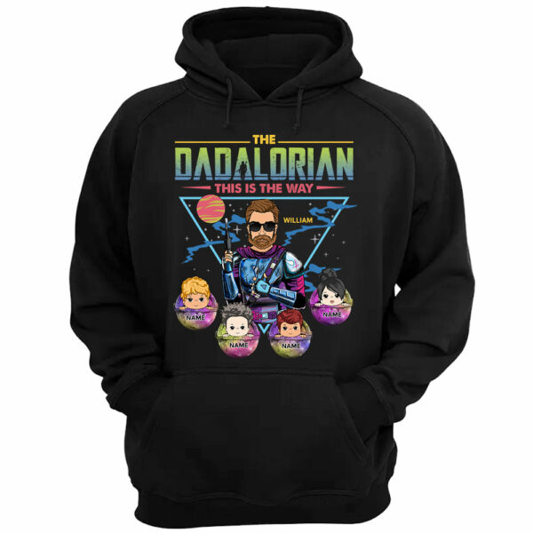 Dadalorian This Is The Way - Personalized Shirt Custom Nickname With Kids Gift For Dad Mom K1702 - Image 4