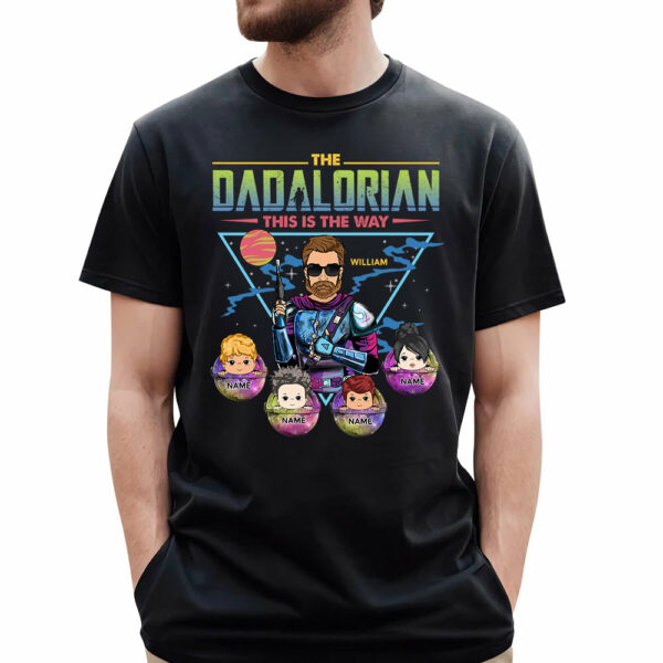 Dadalorian This Is The Way - Personalized Shirt Custom Nickname With Kids Gift For Dad Mom K1702 - Image 2