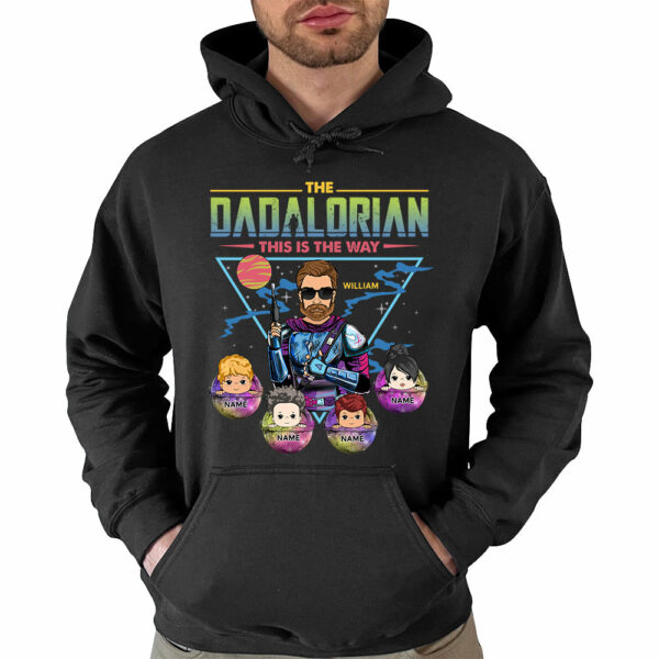 Dadalorian This Is The Way - Personalized Shirt Custom Nickname With Kids Gift For Dad Mom K1702 - Image 3