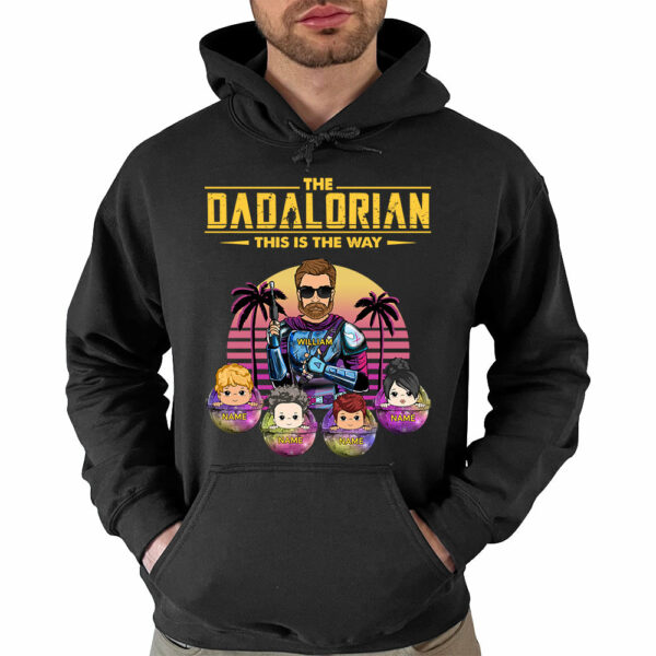 Dadalorian This Is The Way - Personalized Shirt Custom Nickname With Kids Gift For Dad Mom - Image 4