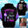 Daddy's Girl, I Used To Be His Angel Now He's Mine, Personalized Photo Memorial Shirt A2110