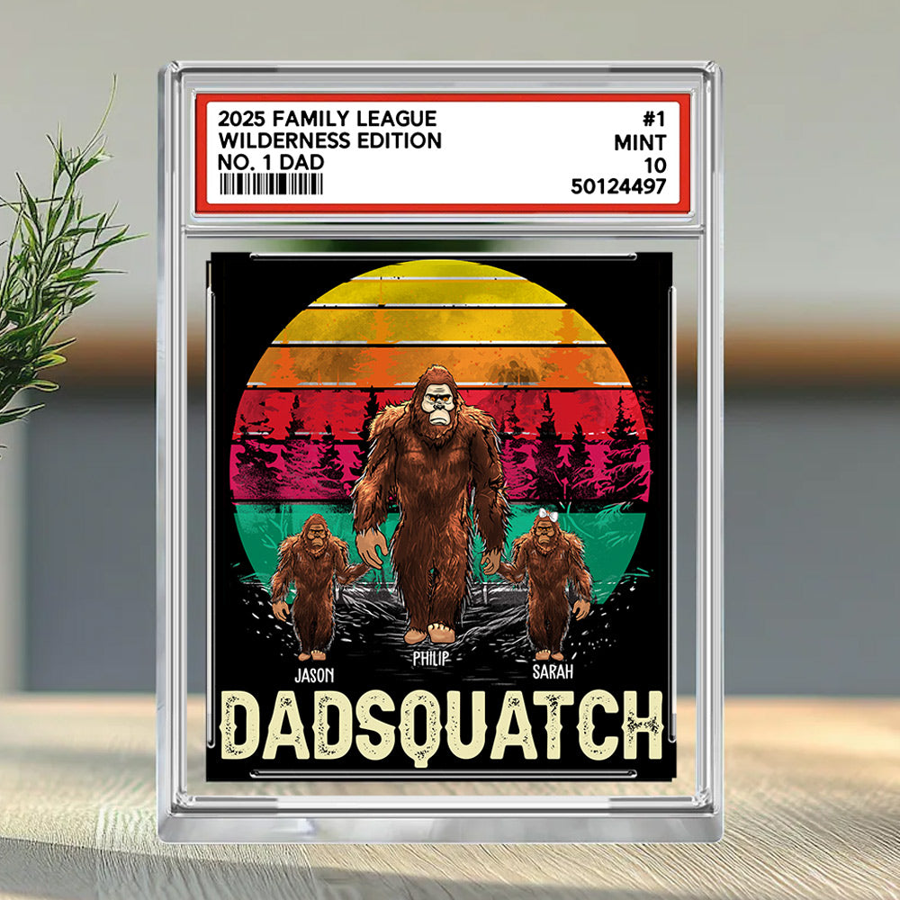 Dadsquatch And Kids, Personalized Acrylic Block Plaque, Gift For Dad T1807