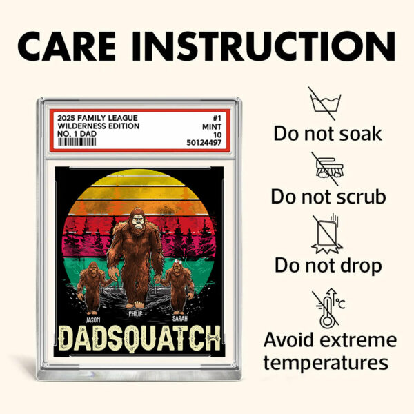 Dadsquatch And Kids, Personalized Acrylic Block Plaque, Gift For Dad T1807 - Image 5