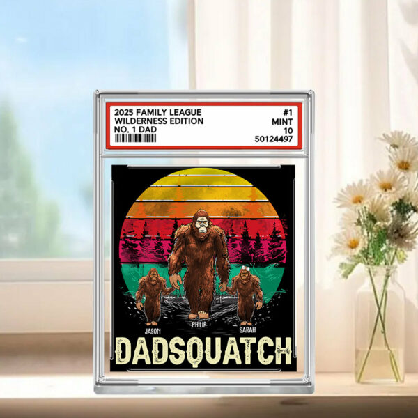 Dadsquatch And Kids, Personalized Acrylic Block Plaque, Gift For Dad T1807 - Image 4