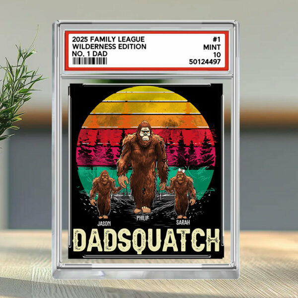 Dadsquatch And Kids, Personalized Acrylic Block Plaque, Gift For Dad T1807 - Image 3