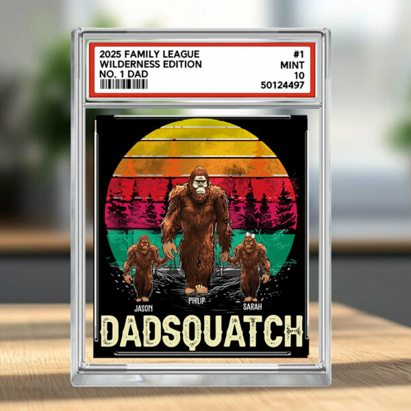 Dadsquatch And Kids, Personalized Acrylic Block Plaque, Gift For Dad T1807 - Image 2