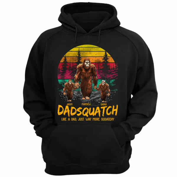 Dadsquatch, Like A Dad, Just Way More Squatchy - Personalized Vintage Shirt - Image 4