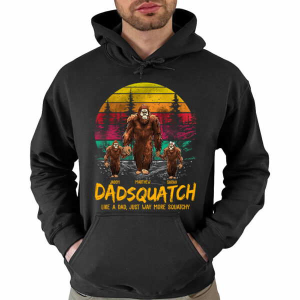 Dadsquatch, Like A Dad, Just Way More Squatchy - Personalized Vintage Shirt - Image 5
