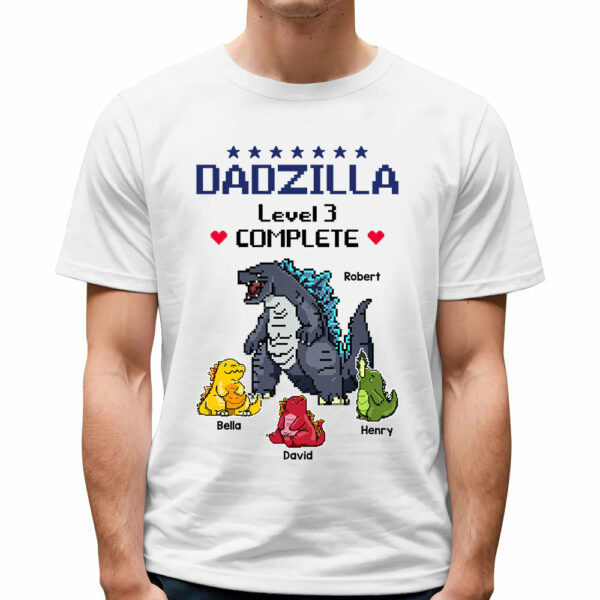 Dadzilla Complete - Personalized Shirt Custom Nickname With Kids Gift For Dad Mom - Image 2